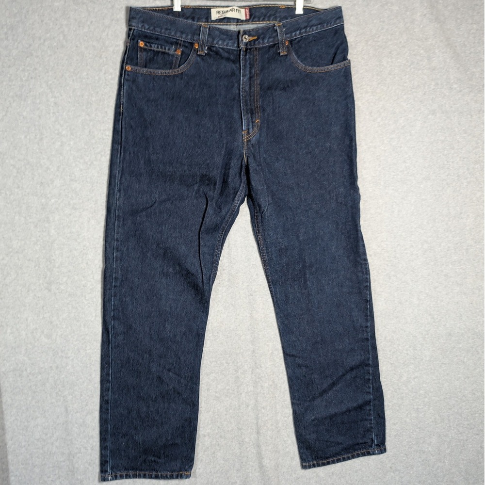 Levis 505 Regular Fit Jeans Mens *37x29 Blue Dark Wash Denim Americana